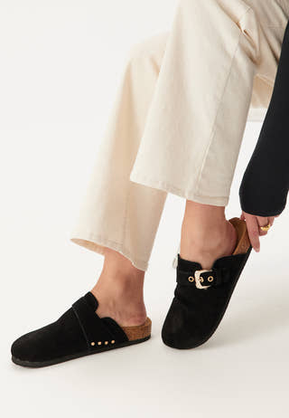 Onlhuston Leather Buckle Mule
