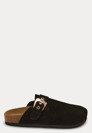 Onlhuston Leather Buckle Mule