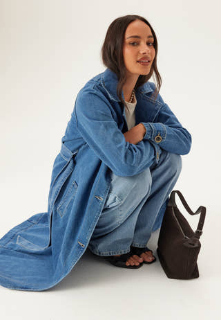 Onlmalou Belted Trench Dnm