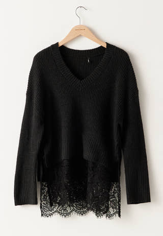 Onlvivia Ls Life V-neck Lace M