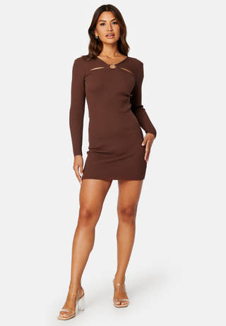 Perla L/S Peek A Boo Dress