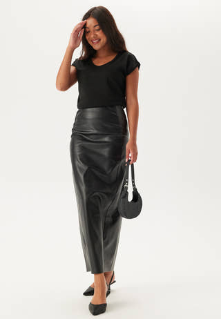 Onlsilvery S/S V Neck Lurex Top