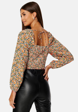 Zoey L/S String Smock Top