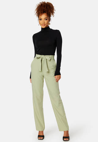 Bosella HW Paperbag Straight Pant