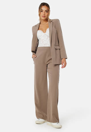 Bossy HW Wide Plain Pant