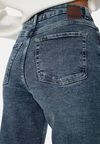 Pcbella High Waist Tap Dest Ank Jeans