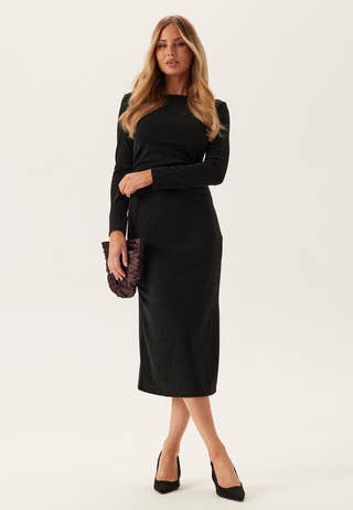 Pcjina Ls Boatneck Midi Dress