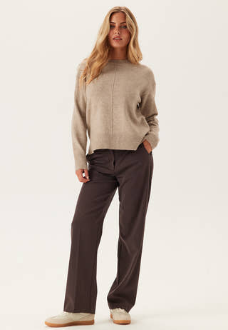 Pcmalou Ls O-neck Cutline Knit