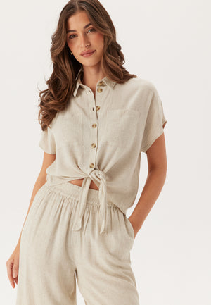 Pcpia Ss Tie Shirt Wvn Noos