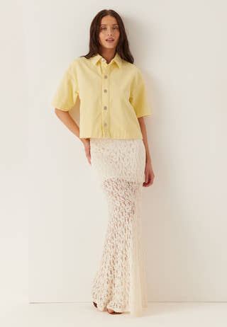 Pcsky Ss A-shape Denim Top