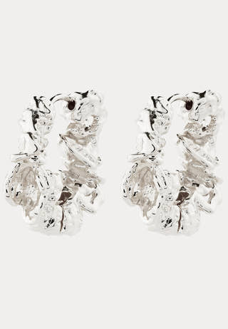 Act Recycled Hoop Earrings Sil