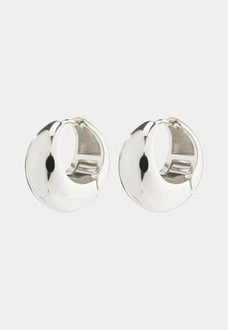Ioanna Recycled Chunky Hoop Earrings Silver