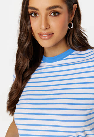 Essential SS Stripe O-Neck Tee