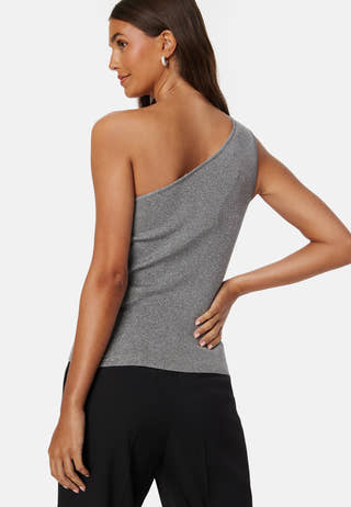 Lura Lurex One Shoulder Knit Top