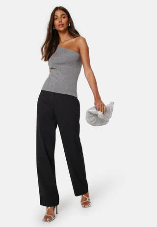 Lura Lurex One Shoulder Knit Top