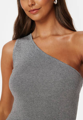 Lura Lurex One Shoulder Knit Top