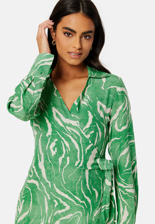 Sirene LS Midi Wrap Dress