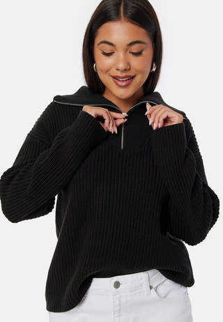Slfbloomie Ls Knit Half Zip