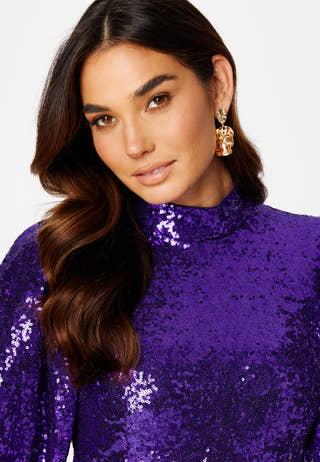 Sola 2/4 Midi Sequins Dress
