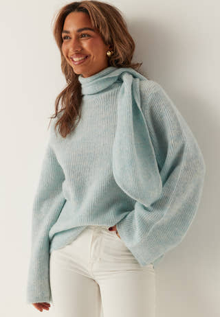 Slflulu Ls Bow Knit