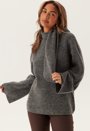 Slflulu Ls Bow Knit