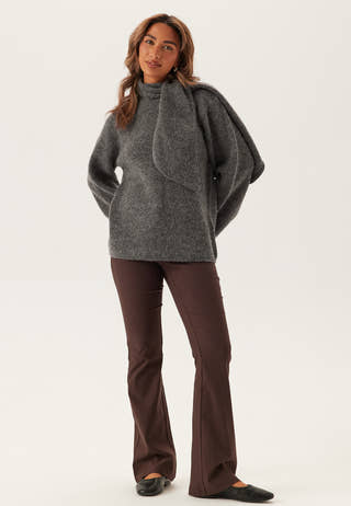 Slflulu Ls Bow Knit