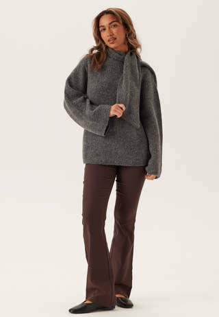 Slflulu Ls Bow Knit