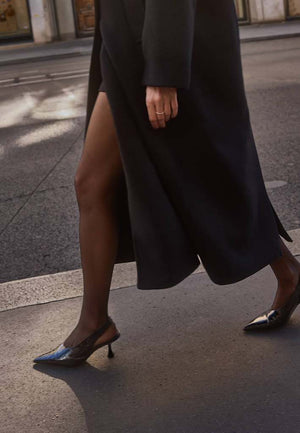 High Vamp Pointy Slingback