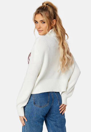 Crop College Cable Sweater