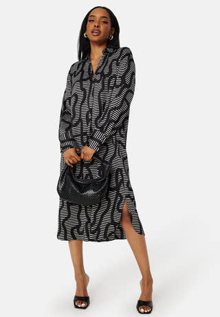 Daisy L/S V-Neck Calf Dress