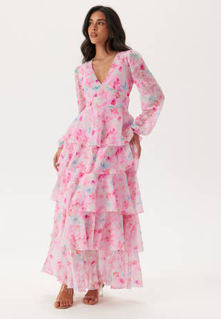 Vmfelicia Ls Ruffle Maxi Dress