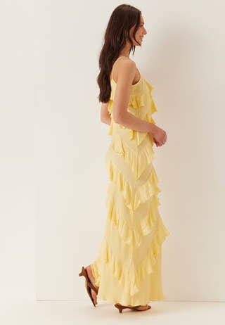 Vmicelyn Sl Ruffle Maxi Dress