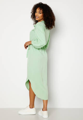 Embrace 3/4 Puff Sleeve Midi Dress