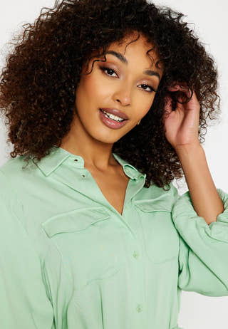 Embrace 3/4 Puff Sleeve Midi Dress