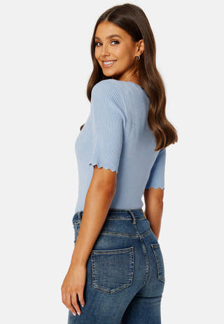 Lalana Square Neck 2/4 Knit Top