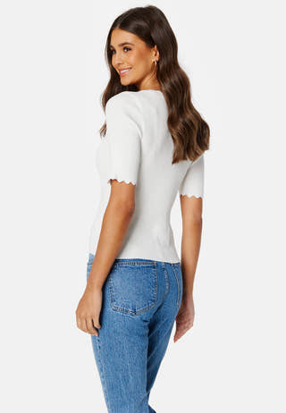 Lalana Square Neck 2/4 Knit Top