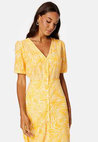 Limia Eva V-Neck S/S Mid Calf Dress