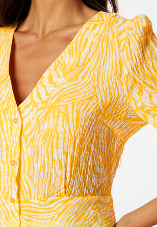 Limia Eva V-Neck S/S Mid Calf Dress