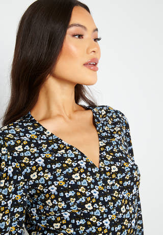 Lupisk 3/4 Wrap Dress
