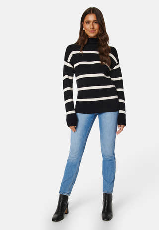 Viril Mockneck L/S Knit Rib Top