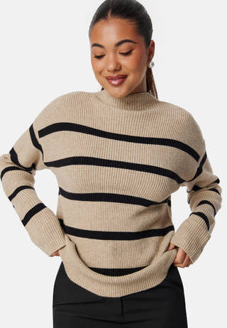 Viril Mockneck L/S Knit Rib Top