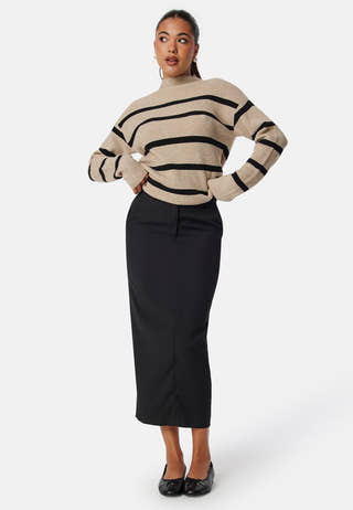 Viril Mockneck L/S Knit Rib Top