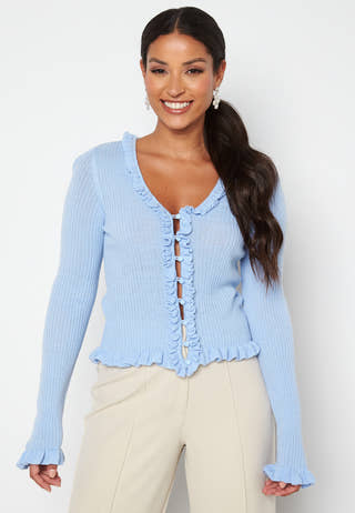 Salli V-Neck Frill Cardigan