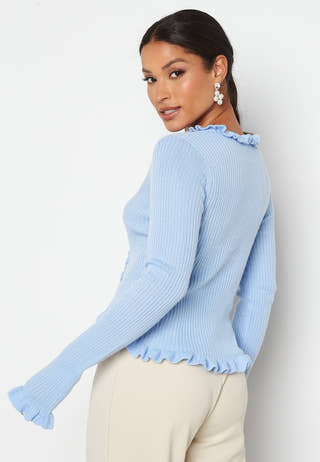 Salli V-Neck Frill Cardigan