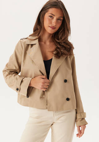 Viaddison L/S SHORT TRENCHCOAT