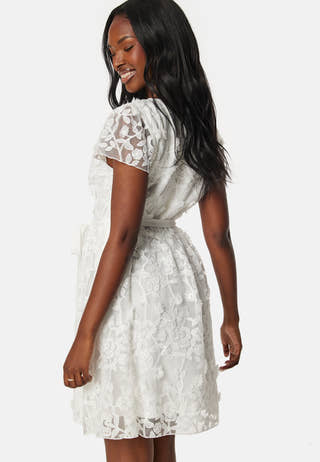 Viedda V-neck S/S Lace Short Dress