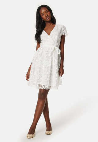 Viedda V-neck S/S Lace Short Dress