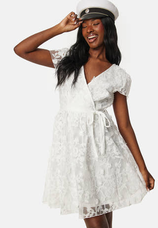 Viedda V-neck S/S Lace Short Dress