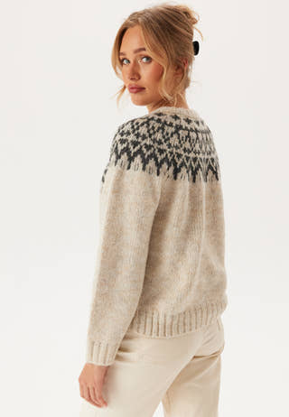 Viejla O-neck L/S JACQUARD KNI