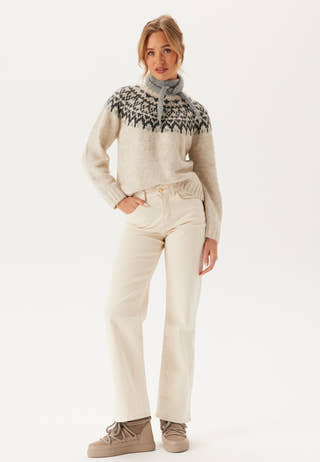 Viejla O-neck L/S JACQUARD KNI